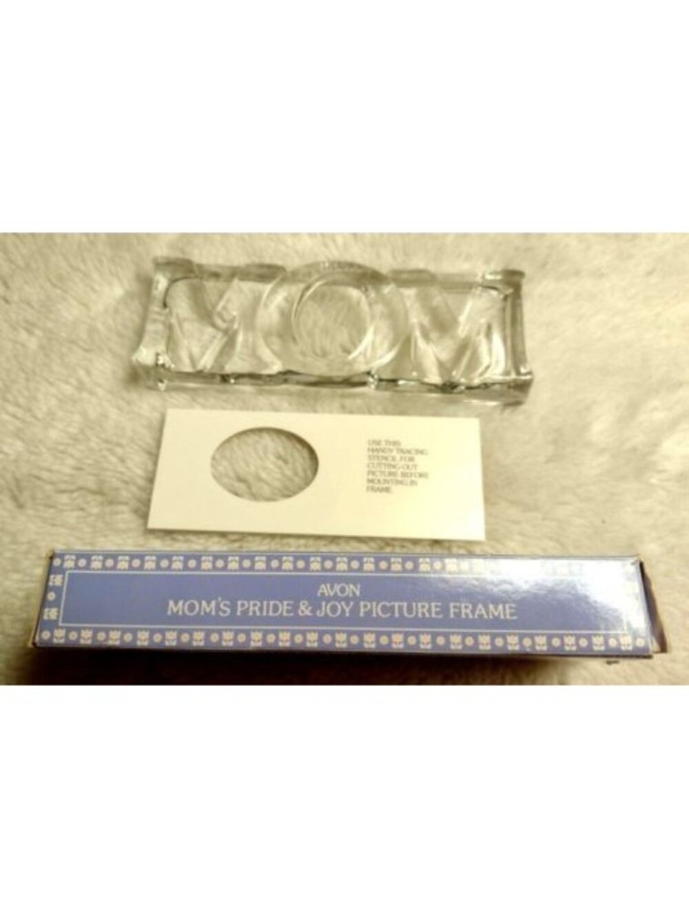 Avon Mom's Pride & Joy Picture Frame Present Gift Paper Weight Vintage 1984